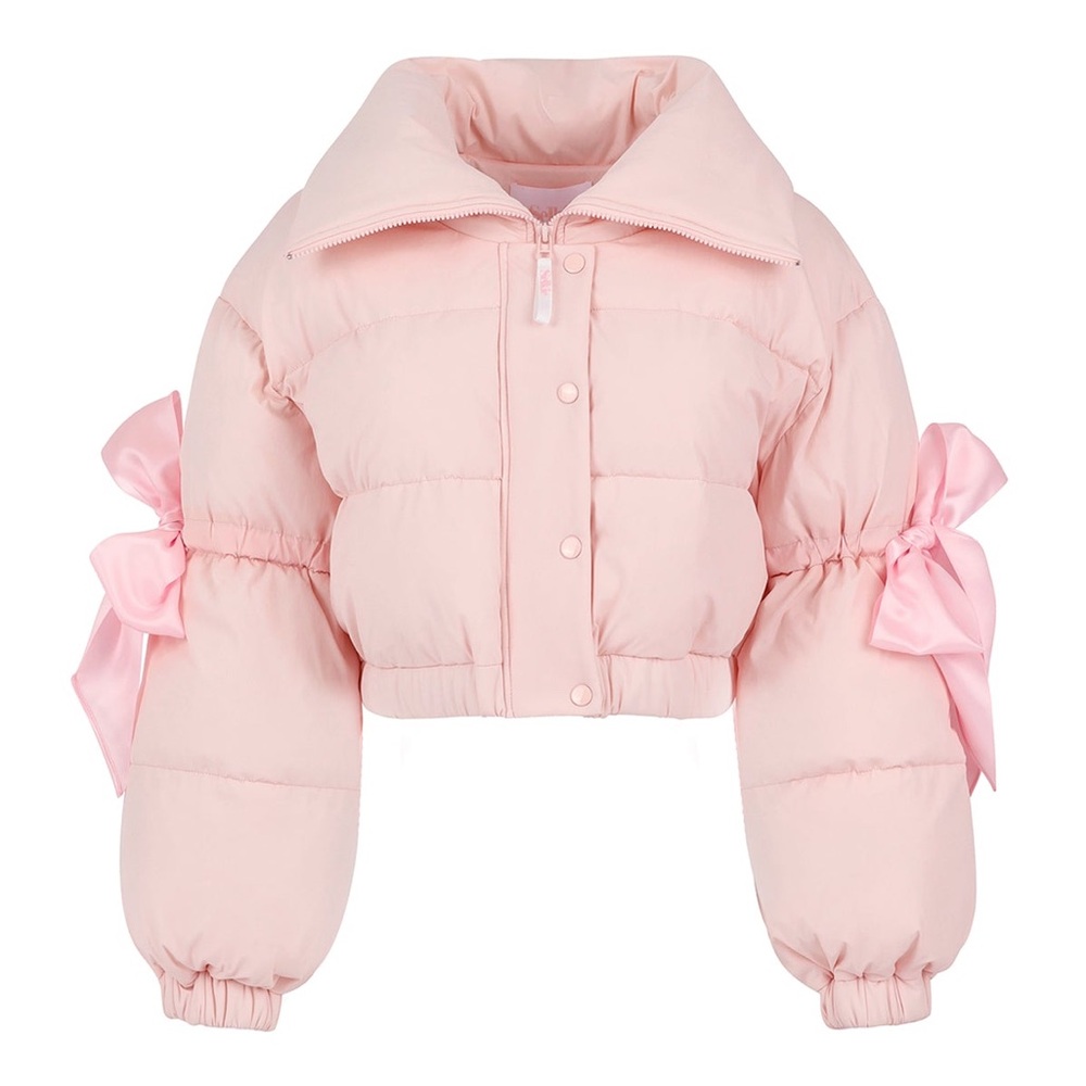 Selkie Castle Pink Marshmallow Puffer with Bows!